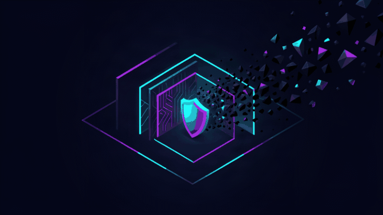 cyber attacks small business - abstract dark theme illustration